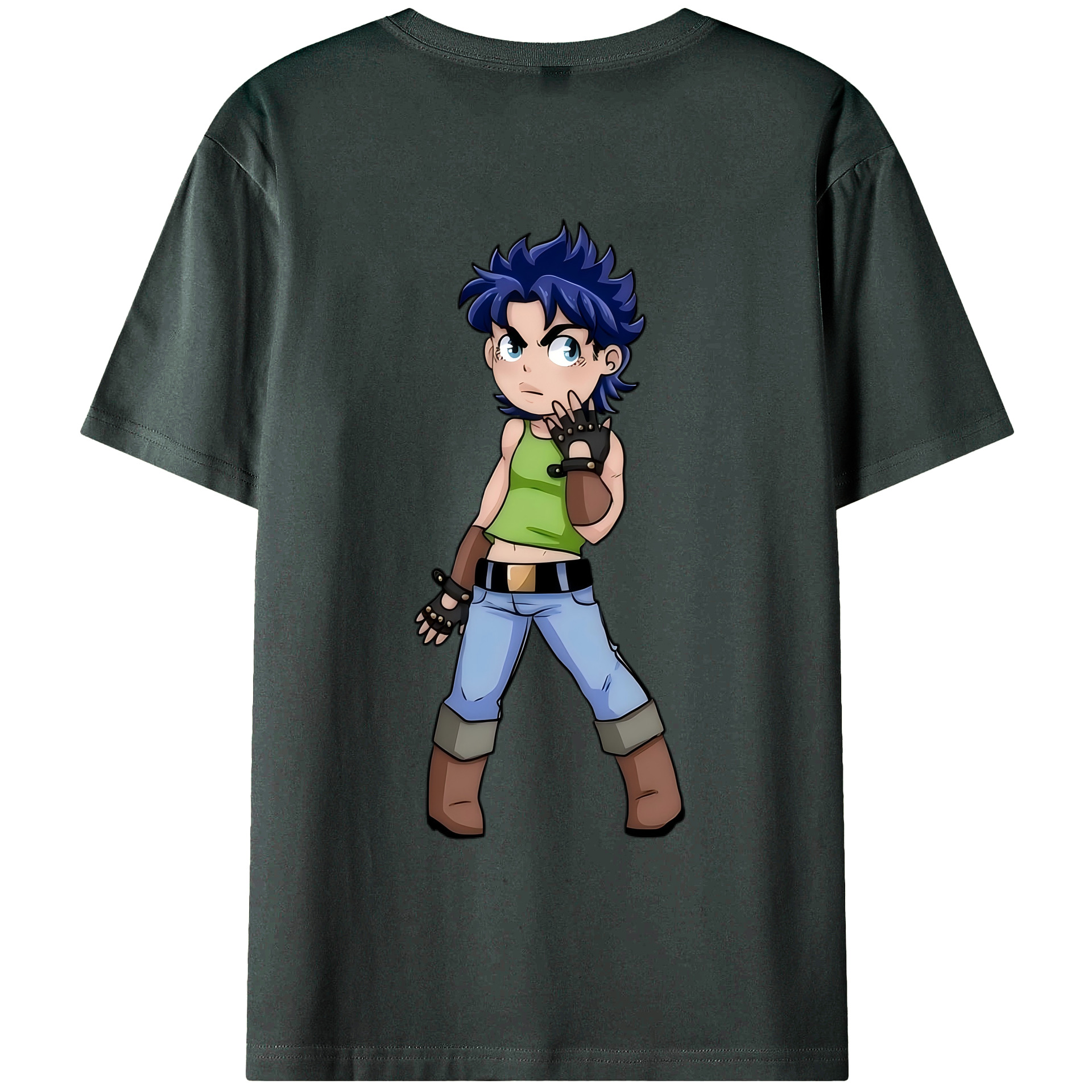 （画像用） ジョジョの奇妙な冒険 広瀨康一 JoJo's Bizarre Adventure Hirose Koichi 綿100％ メンズ半袖Tシャツ（バックプリント） 通気性